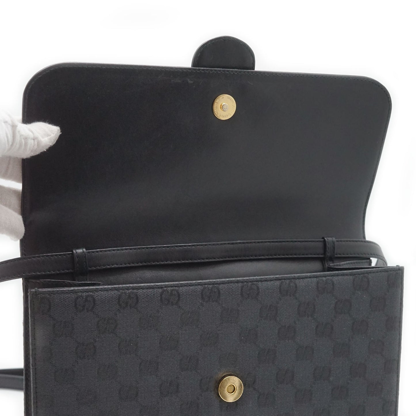 Vintage GG Canvas Flap Shoulder Bag