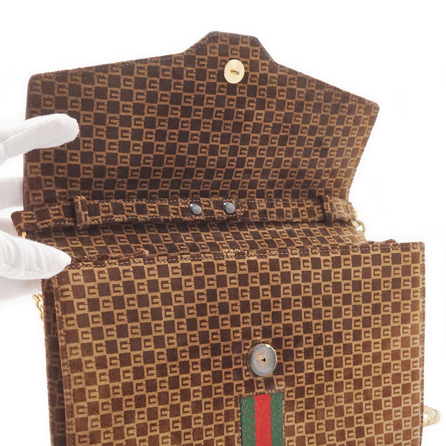 Vintage Sherry Line G Monogram Chain Shoulder Bag