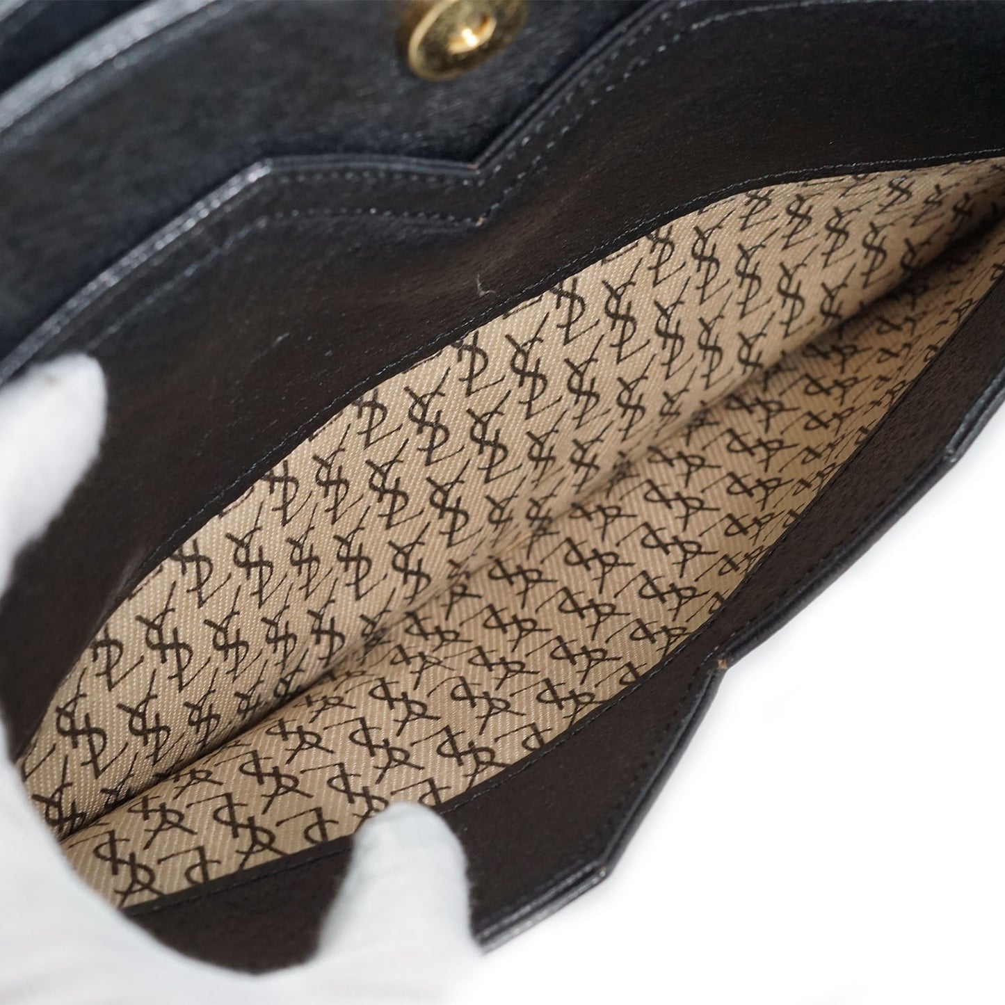 Y-Stitch Detail Vintage Clutch