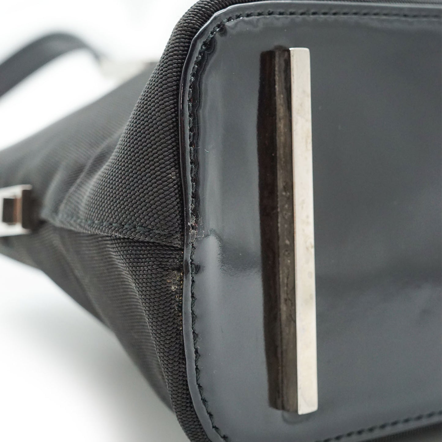 Nylon Patent Leather Shoulder Bag
