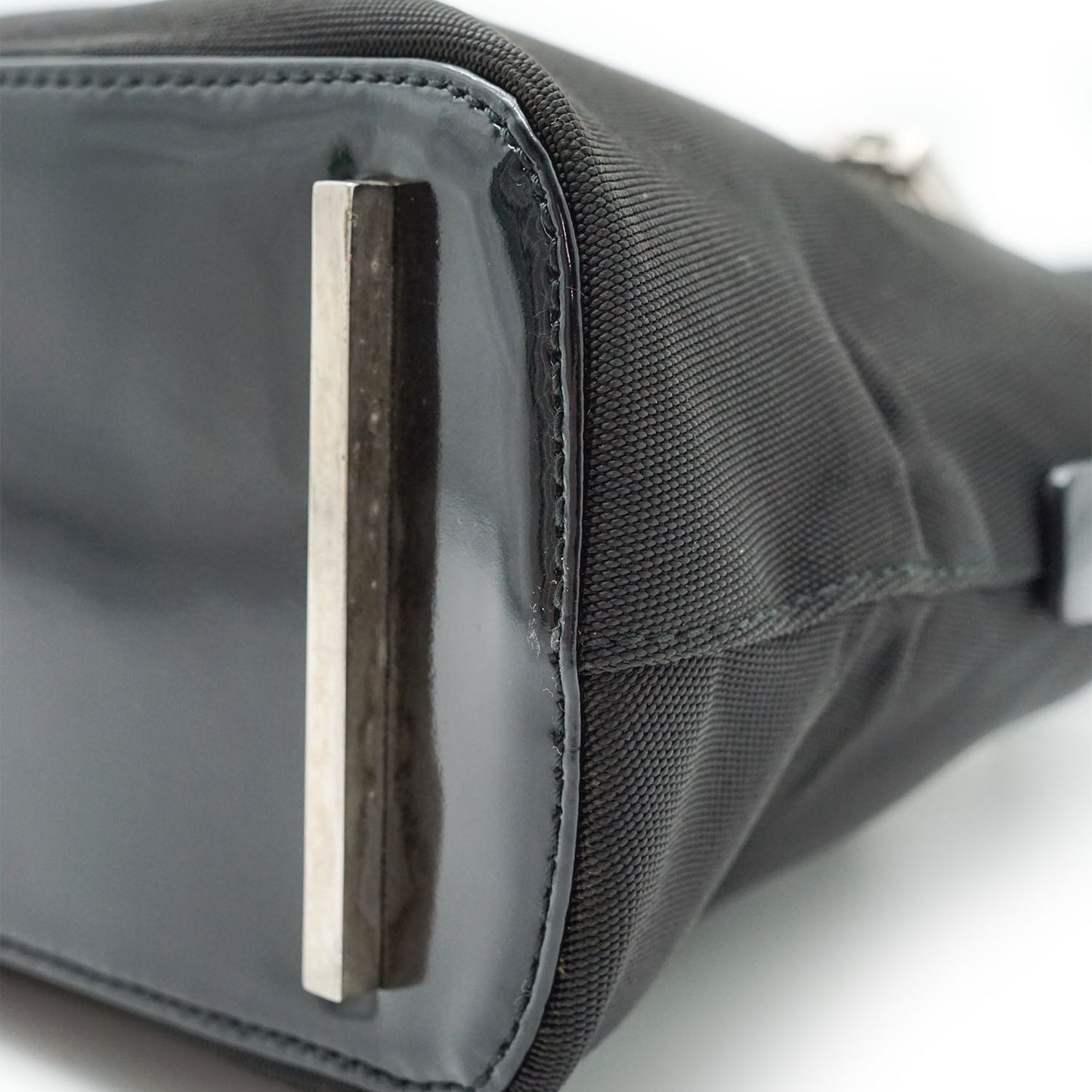 Nylon Patent Leather Shoulder Bag