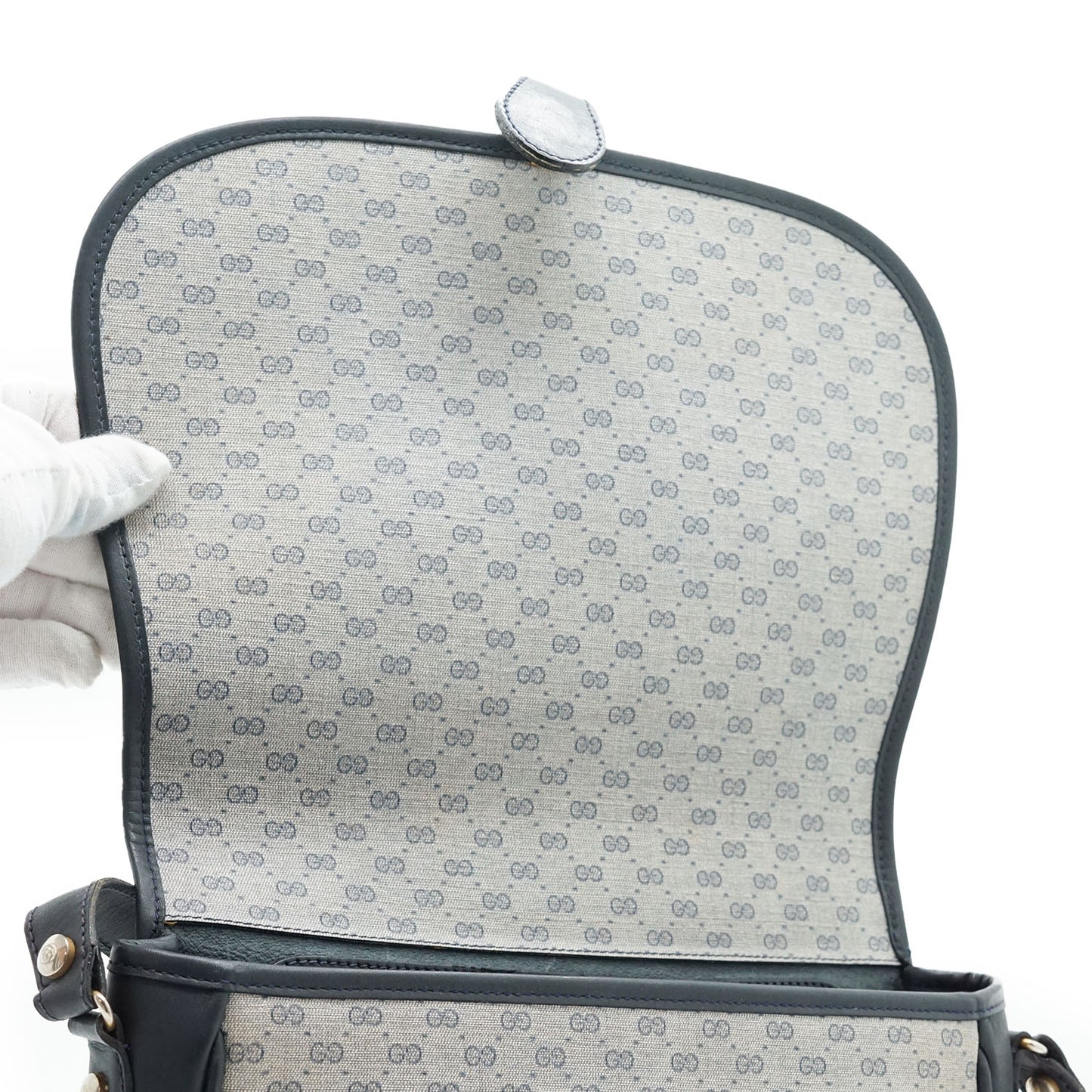 Vintage Microguccissima Flap Crossbody Bag