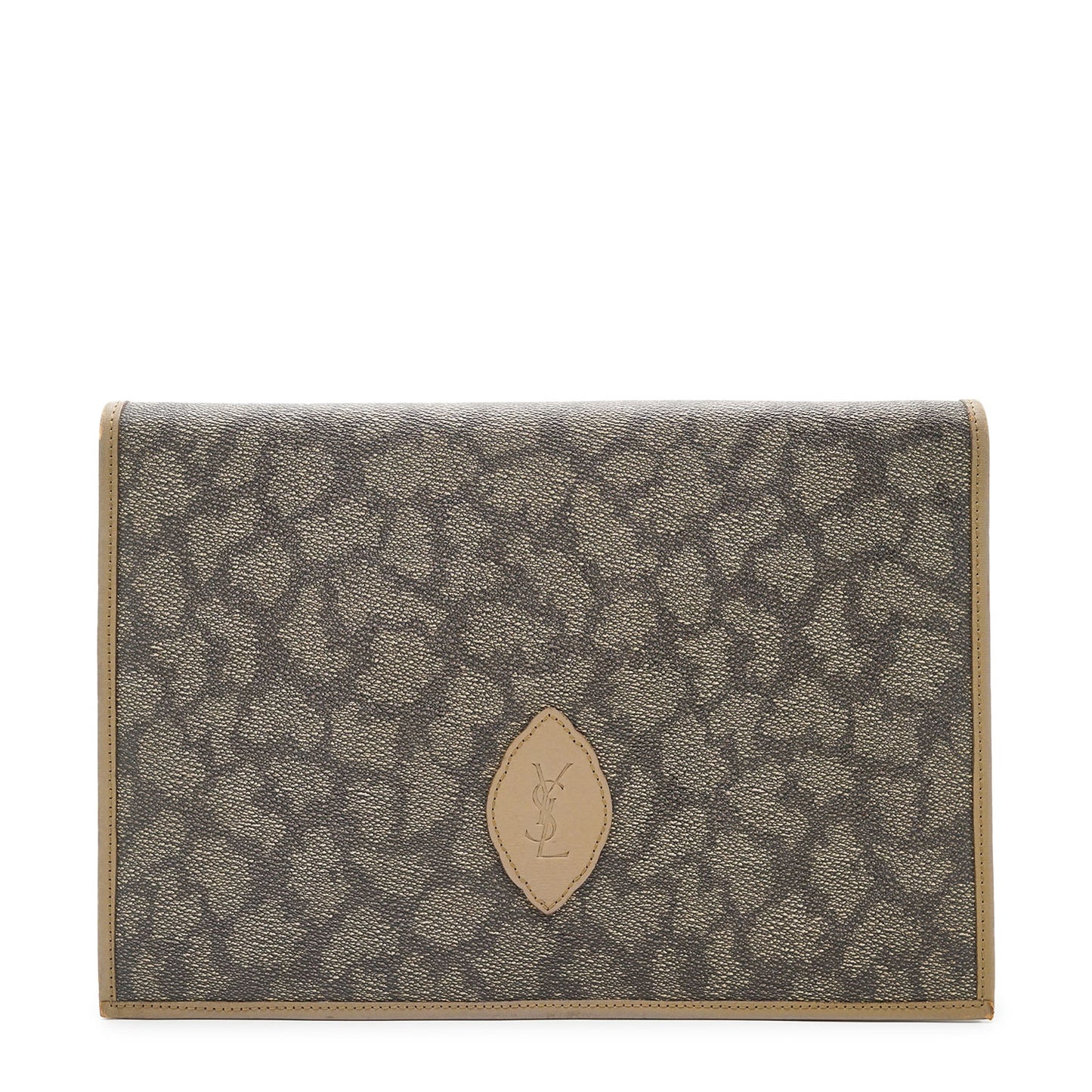 Vintage YSL Giraffe Print Flap Clutch