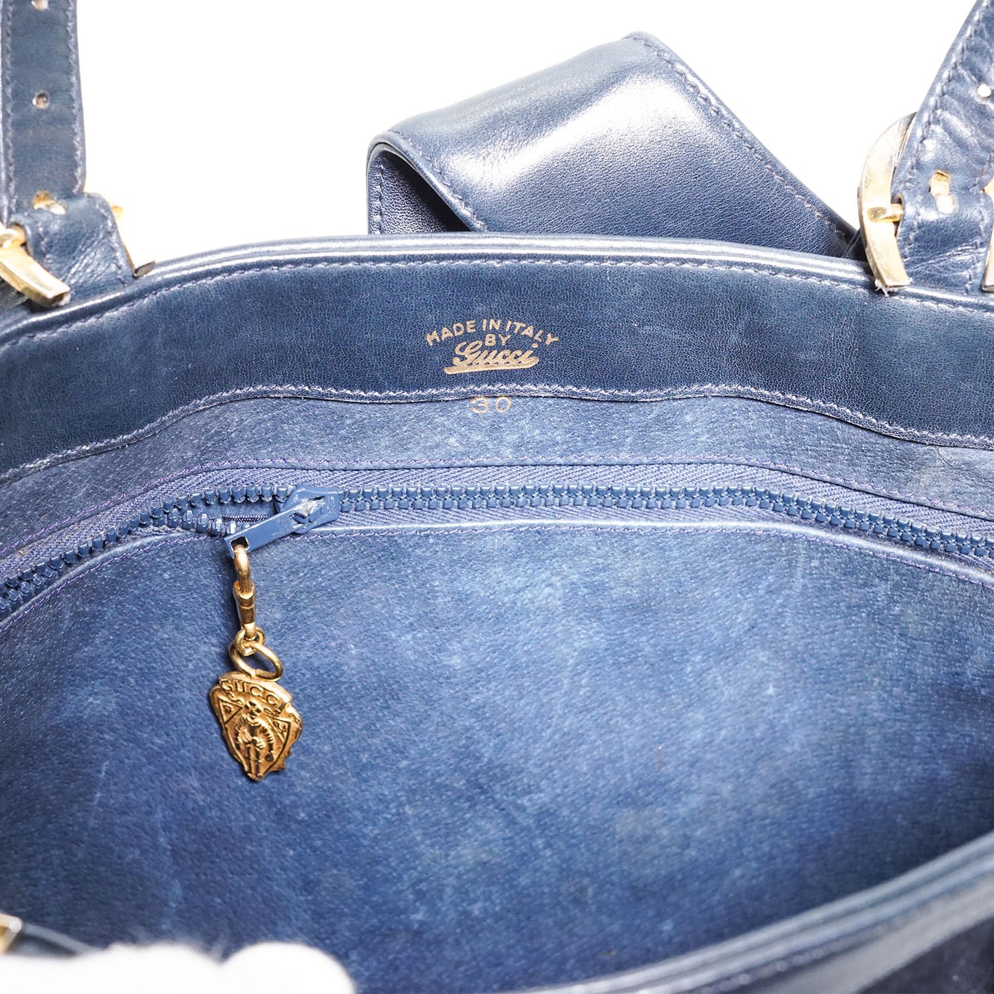Vintage Horseshoe Detail Suede Handbag