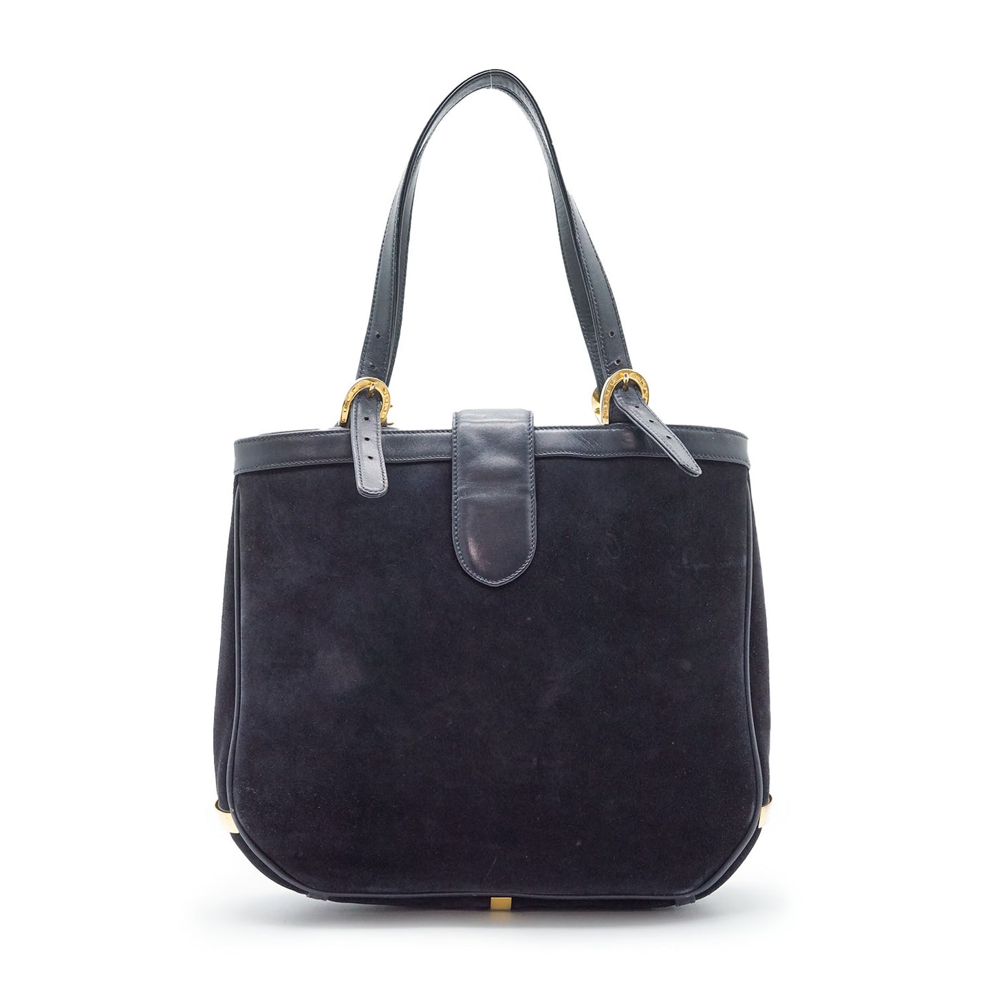 Vintage Horseshoe Detail Suede Handbag