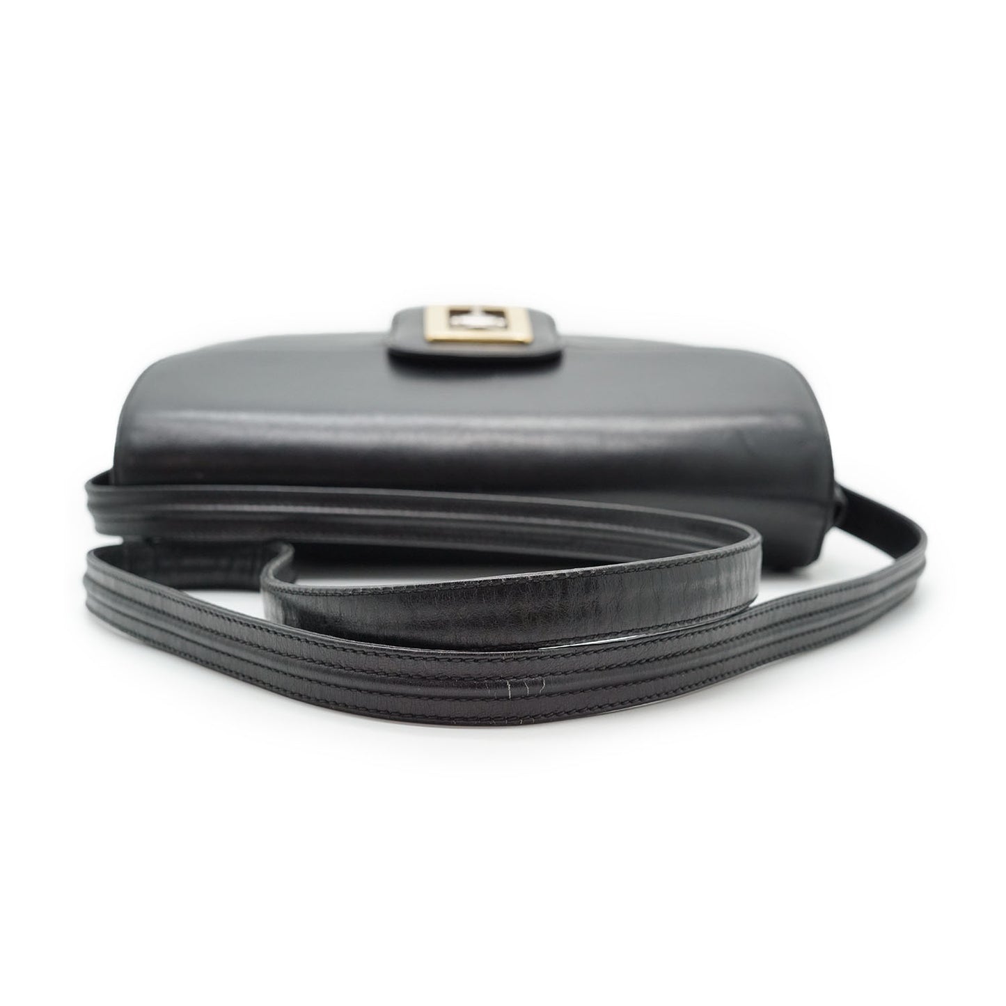 Vintage Horsebit Lock Box Shoulder Bag