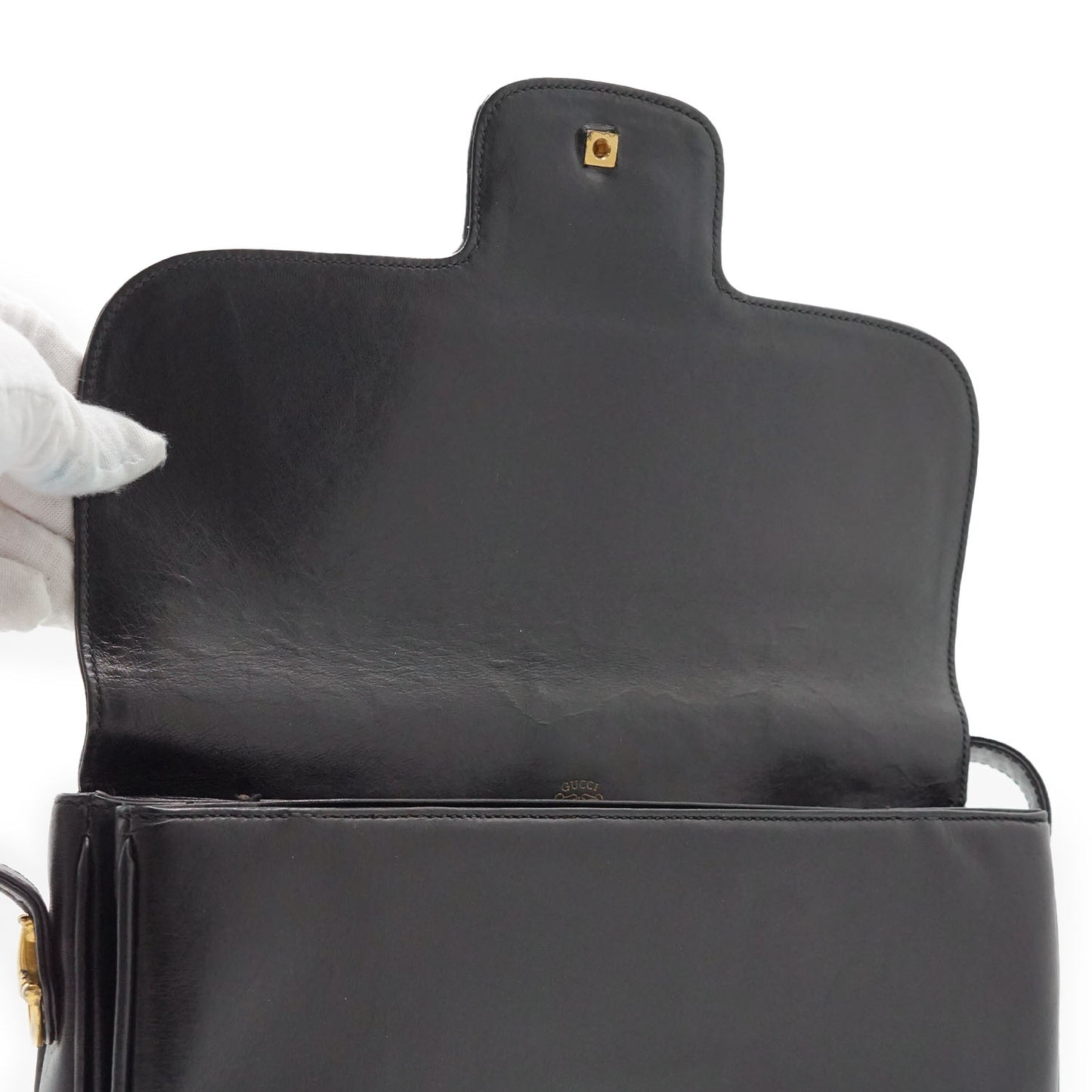 Vintage Horsebit Lock Box Shoulder Bag