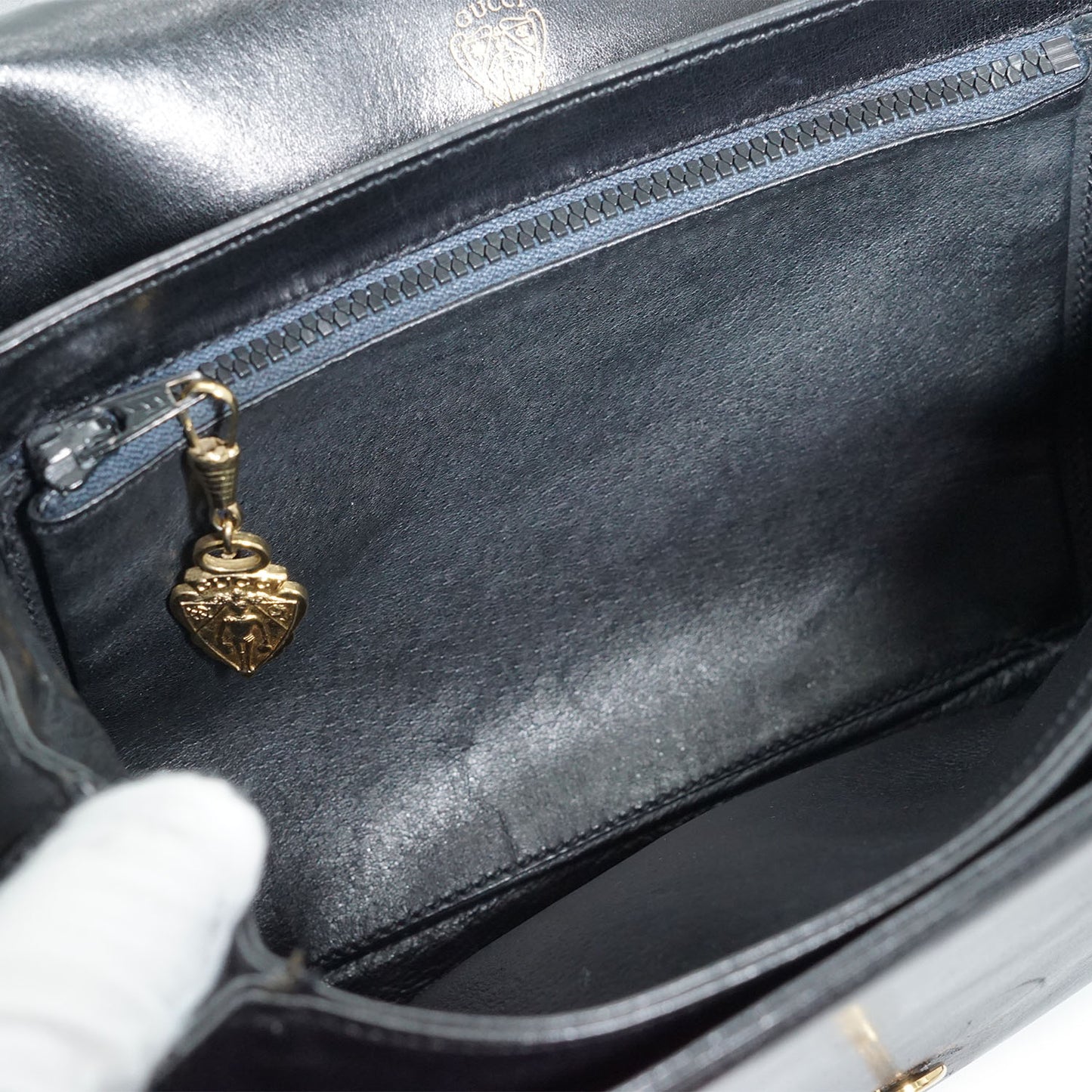 Vintage Horsebit Lock Box Shoulder Bag