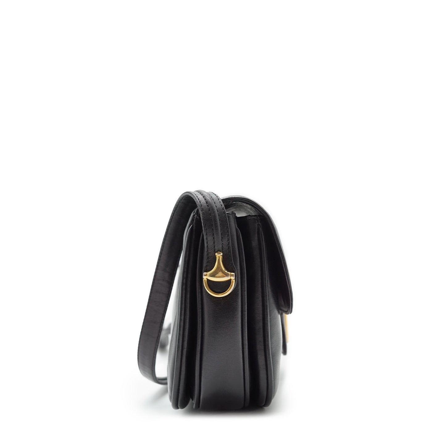 Vintage Horsebit Lock Box Shoulder Bag