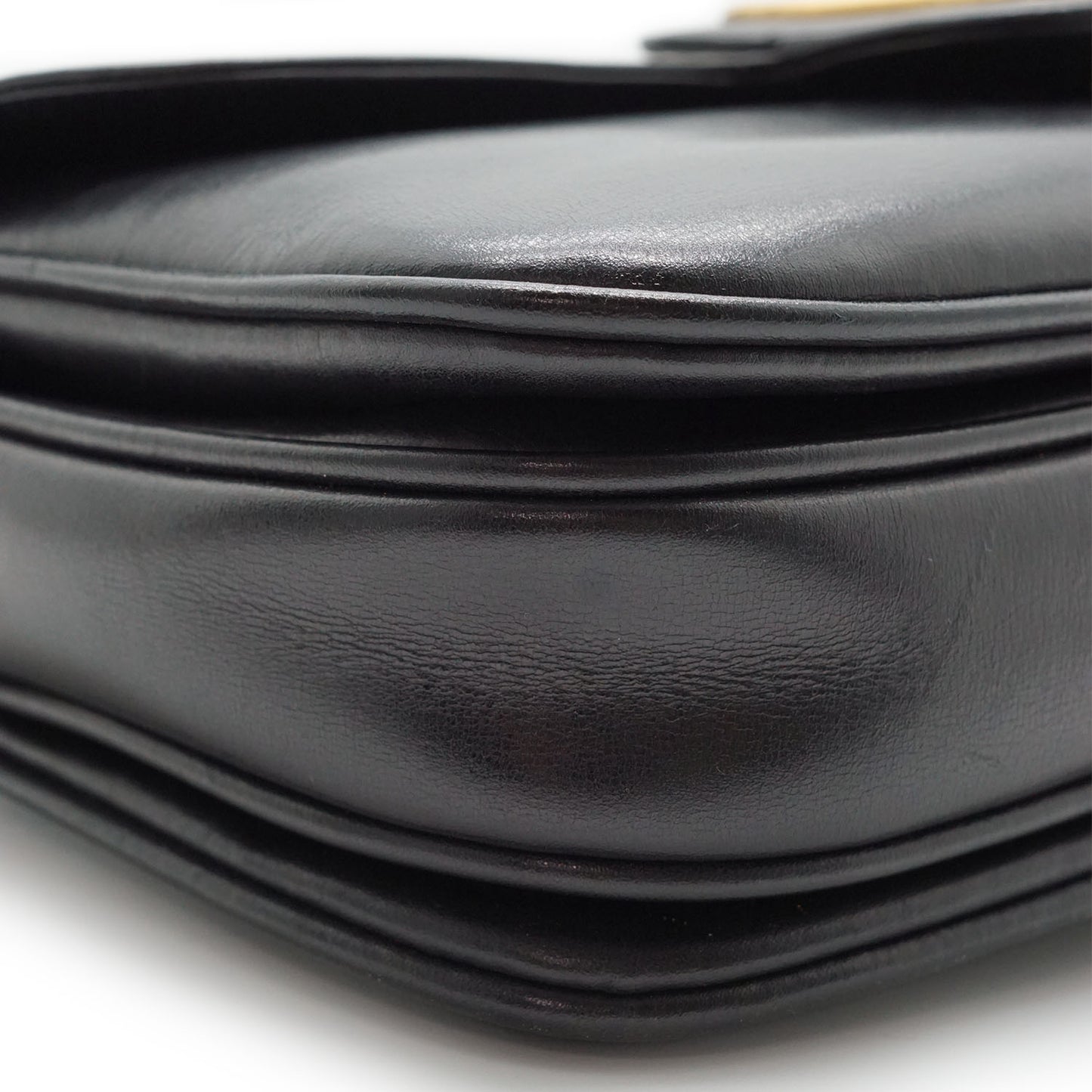 Vintage Horsebit Lock Box Shoulder Bag
