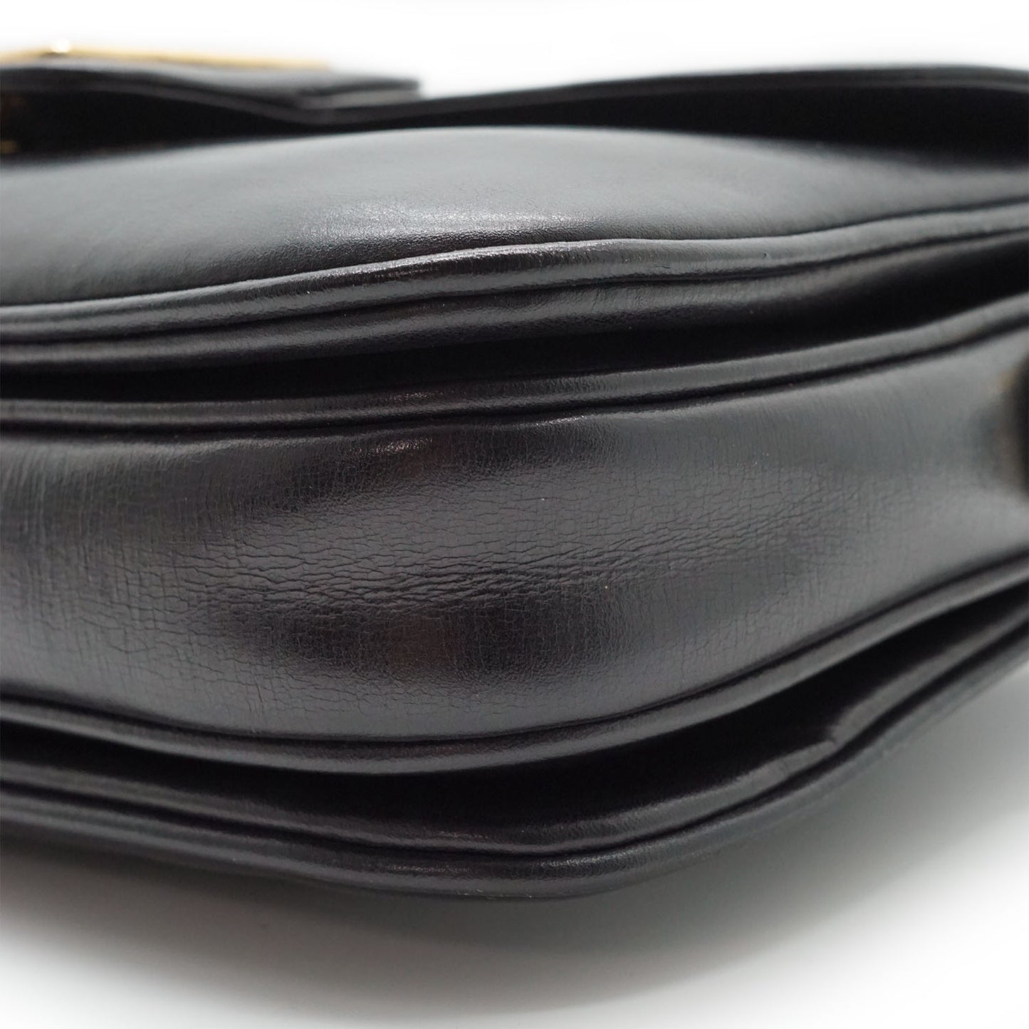 Vintage Horsebit Lock Box Shoulder Bag