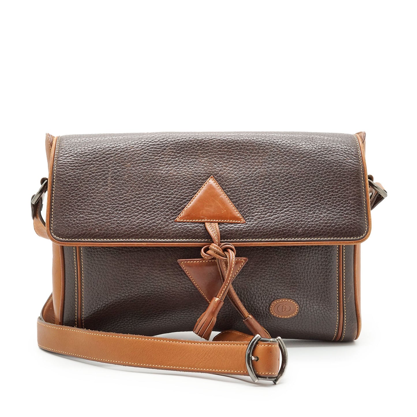 Vintage Triangle Detail Shoulder Bag