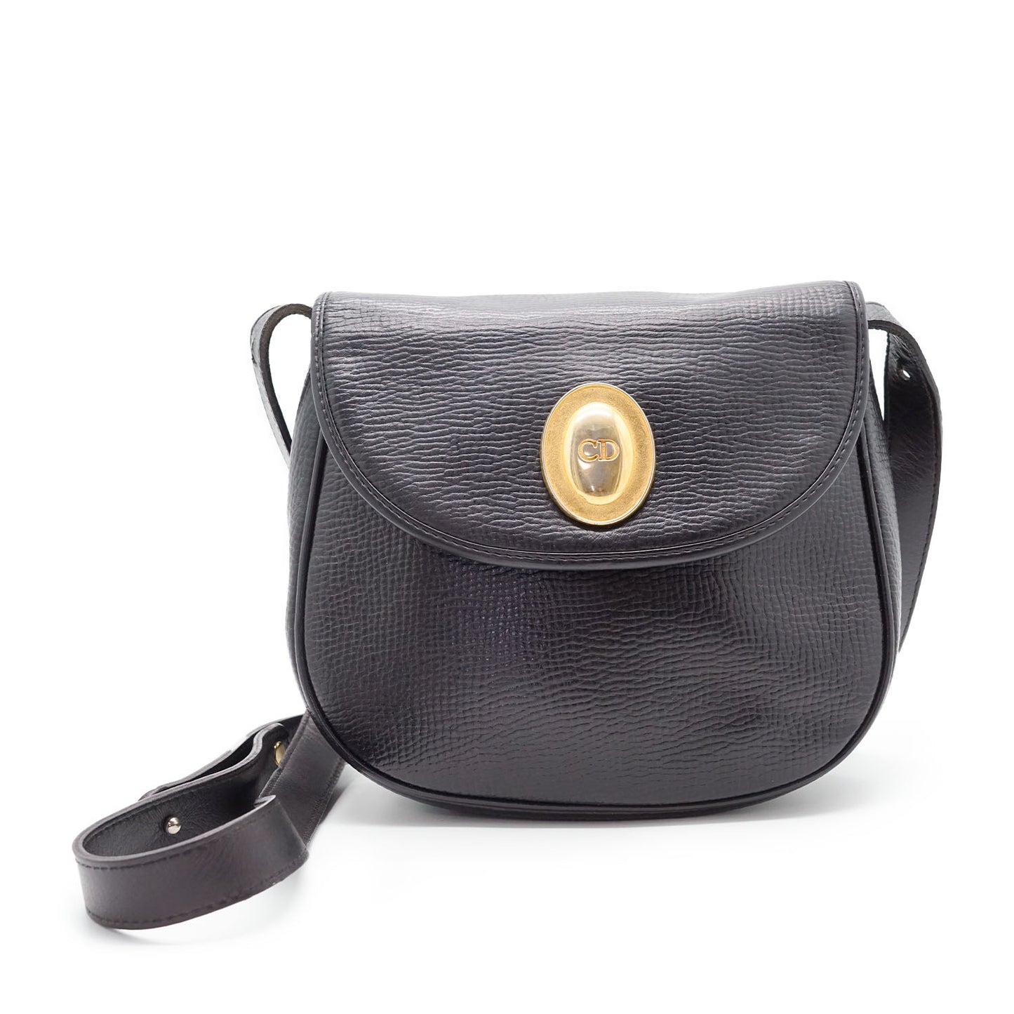 Vintage CD Logo Rounded Crossbody Bag