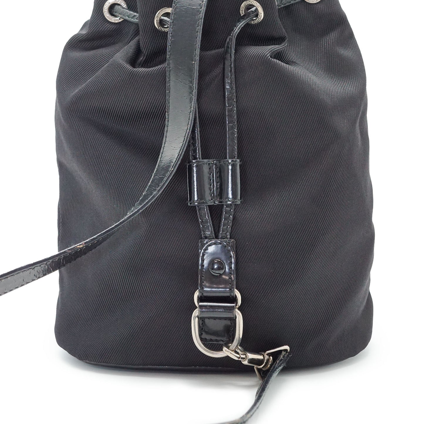 Bamboo Nylon Mini Bucket Bag