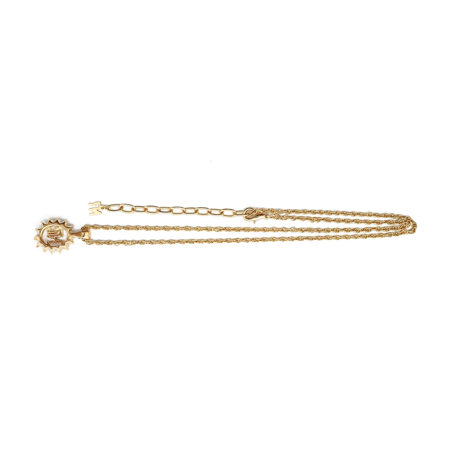 NR Rhinestone Circle Pendant Necklace
