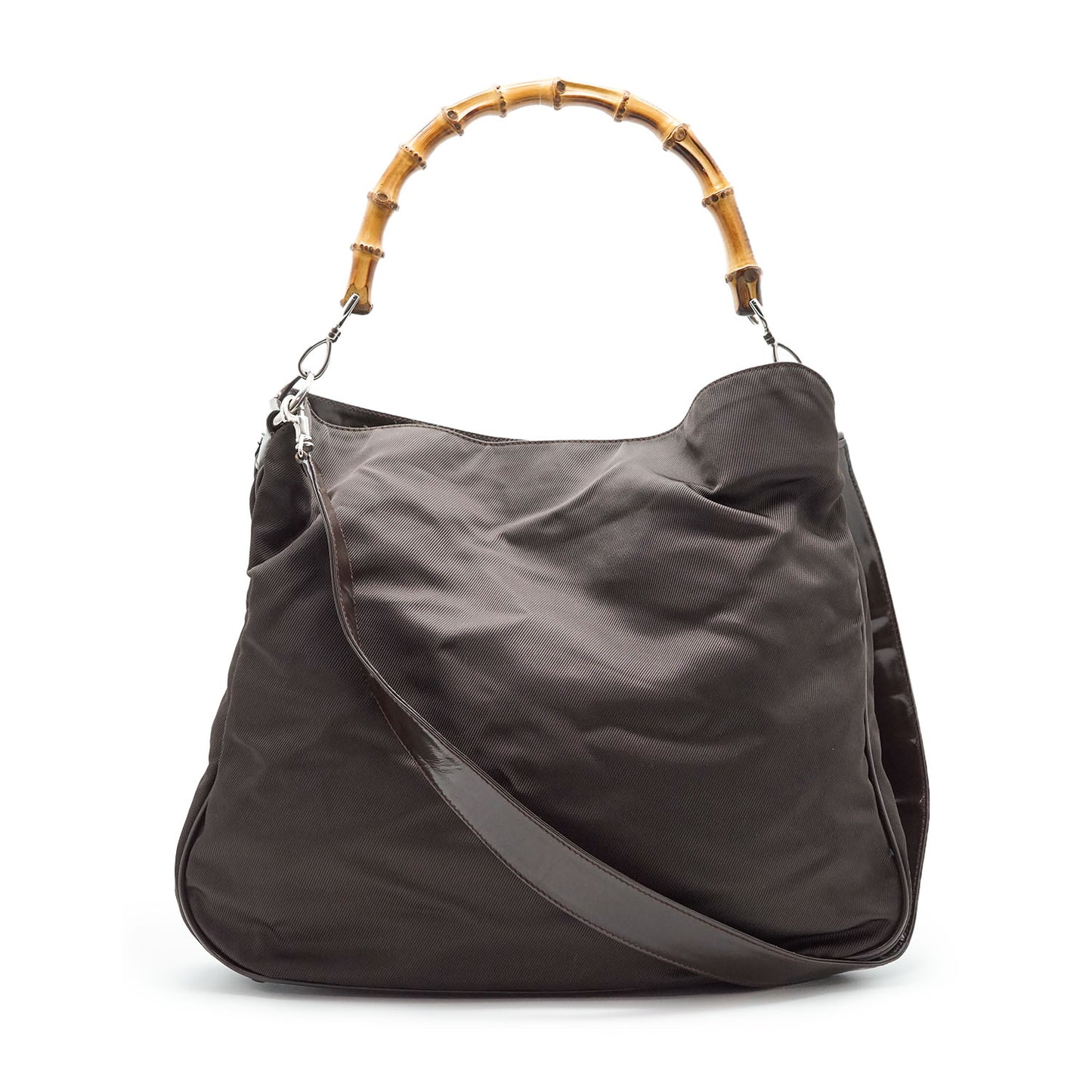 Bamboo Nylon Hobo Bag