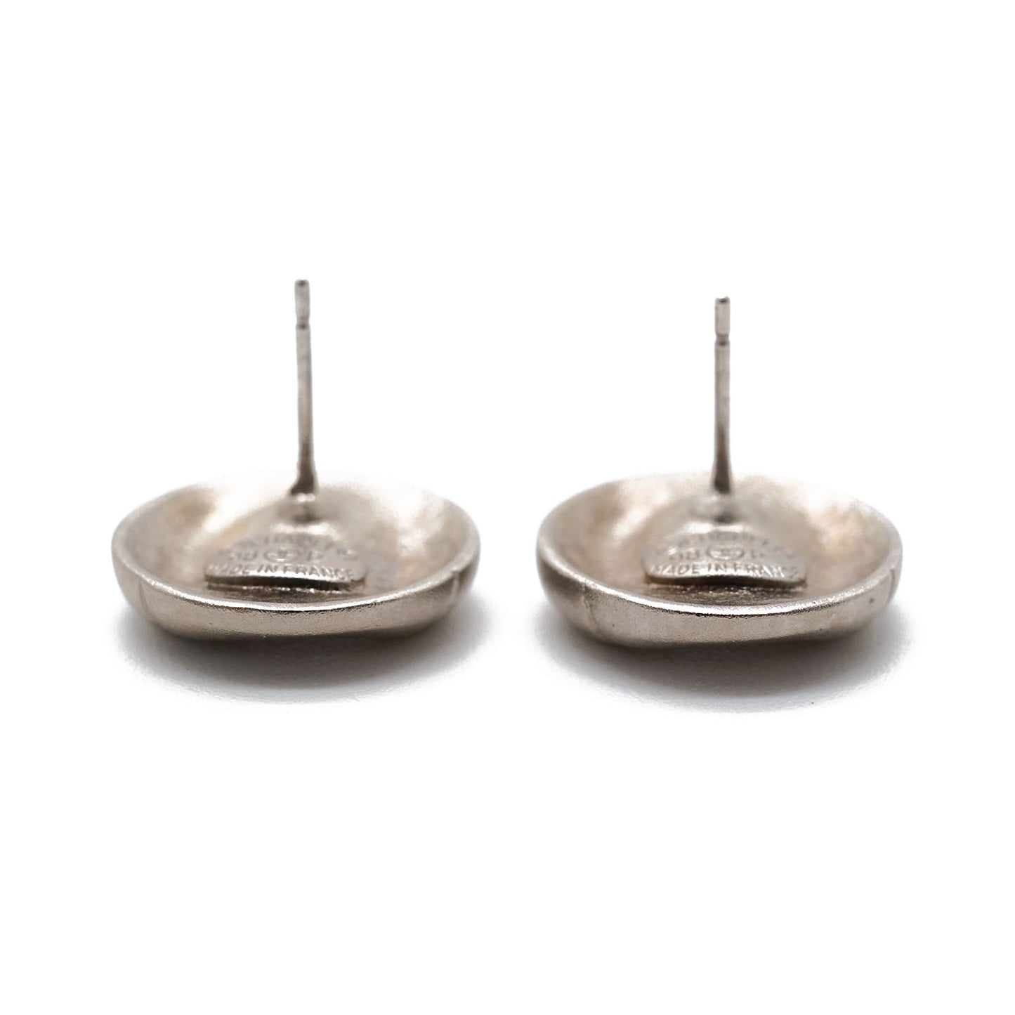 CC Logo Round Button Earrings