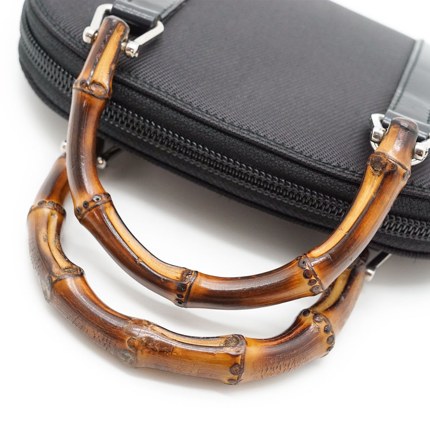 Vintage Mini Bamboo Nylon 2way Wallet-on-Chain