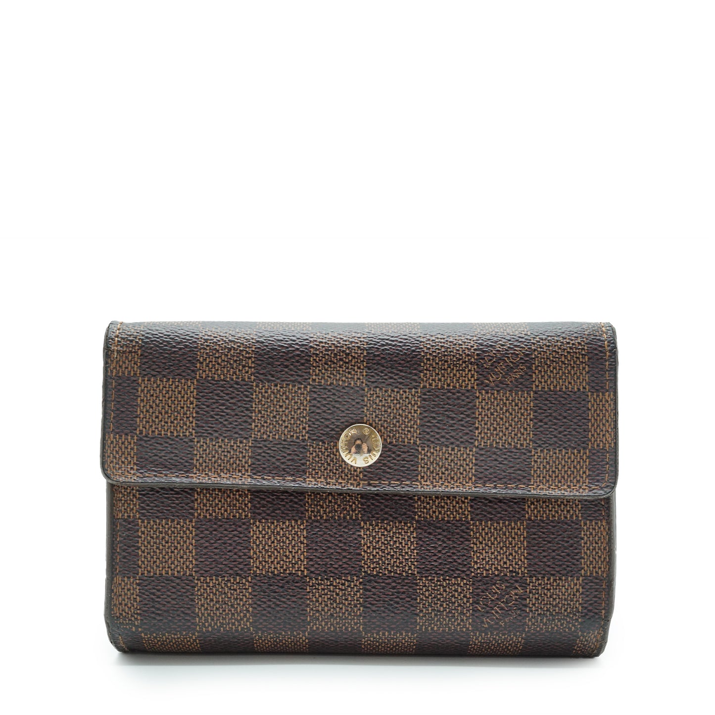Damier Ebene Porte Tresor Etui Papiers Trifold Wallet