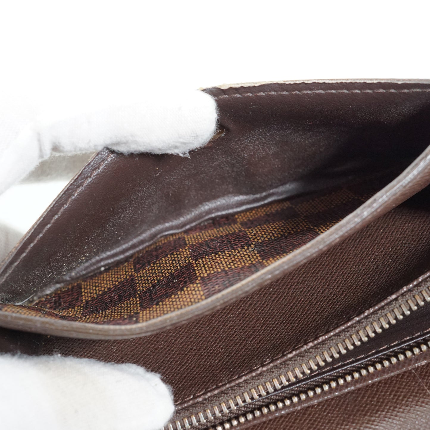 Damier Ebene Porte Tresor Etui Papiers Trifold Wallet
