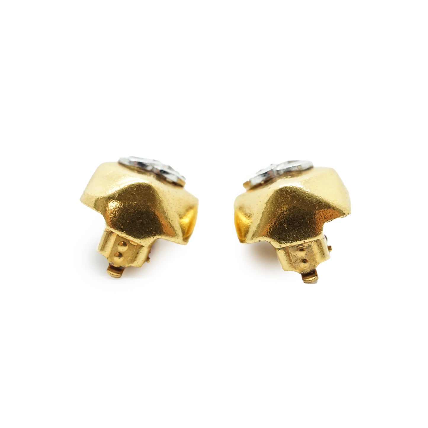 CC Square-shaped Clip-on Earrings