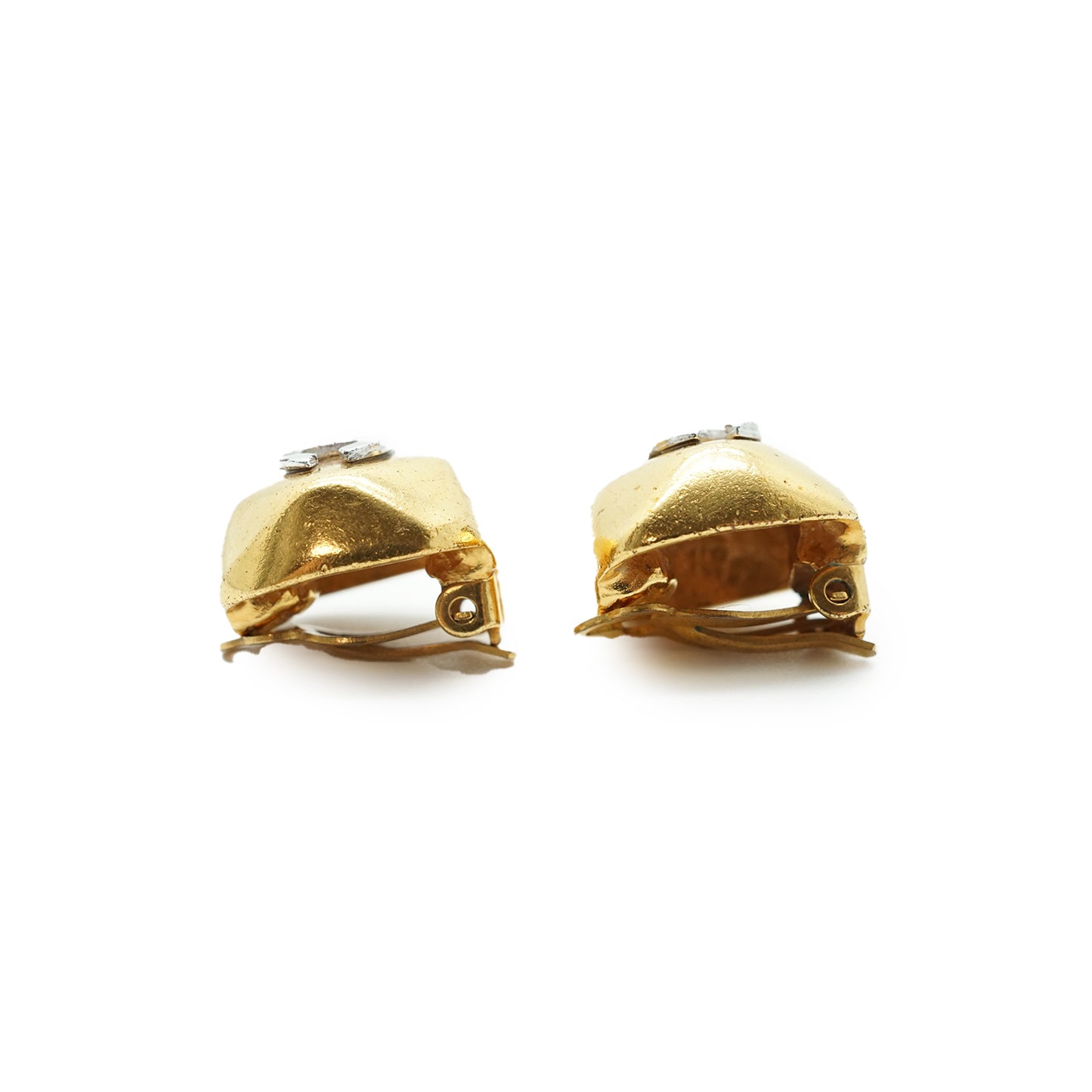 CC Square-shaped Clip-on Earrings
