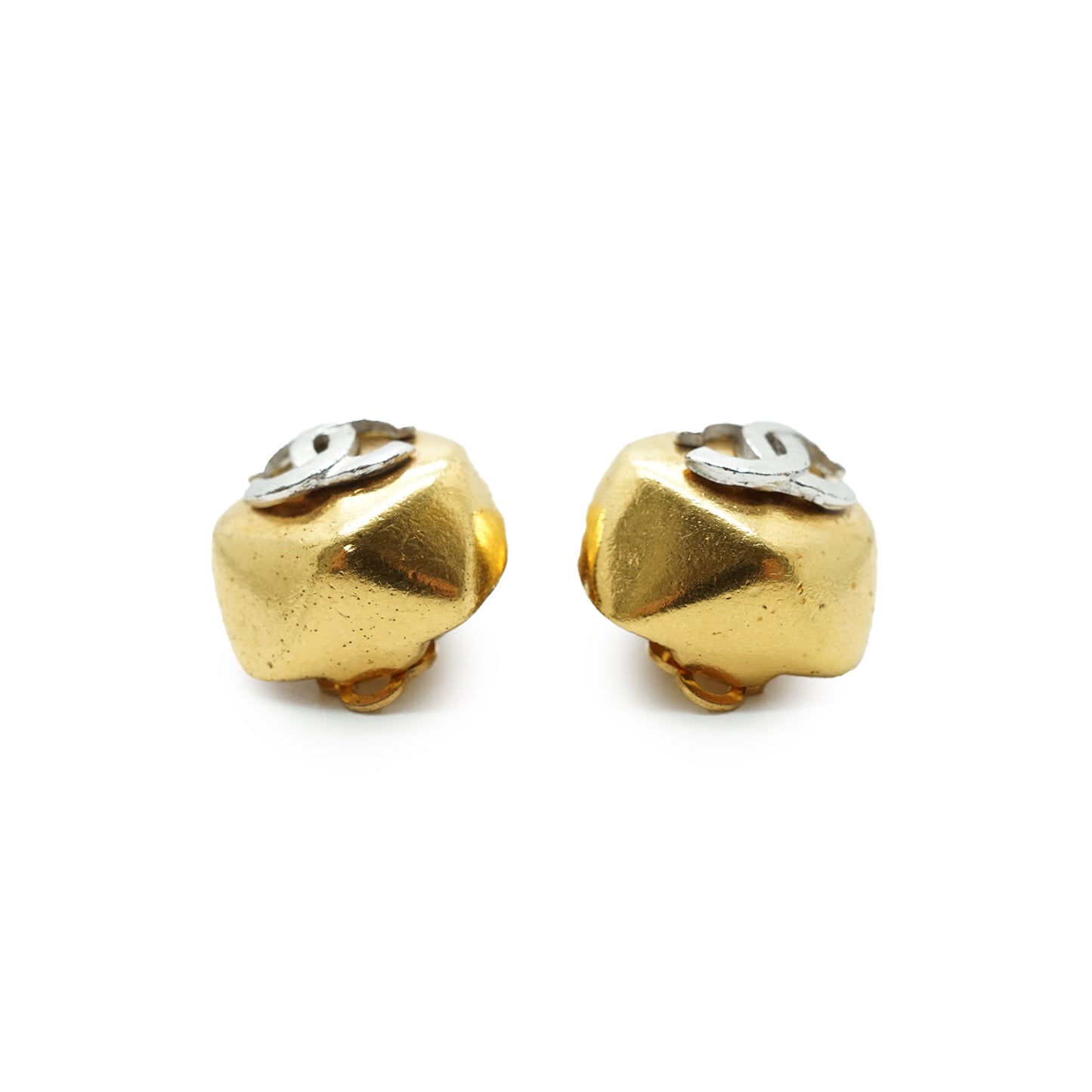 CC Square-shaped Clip-on Earrings