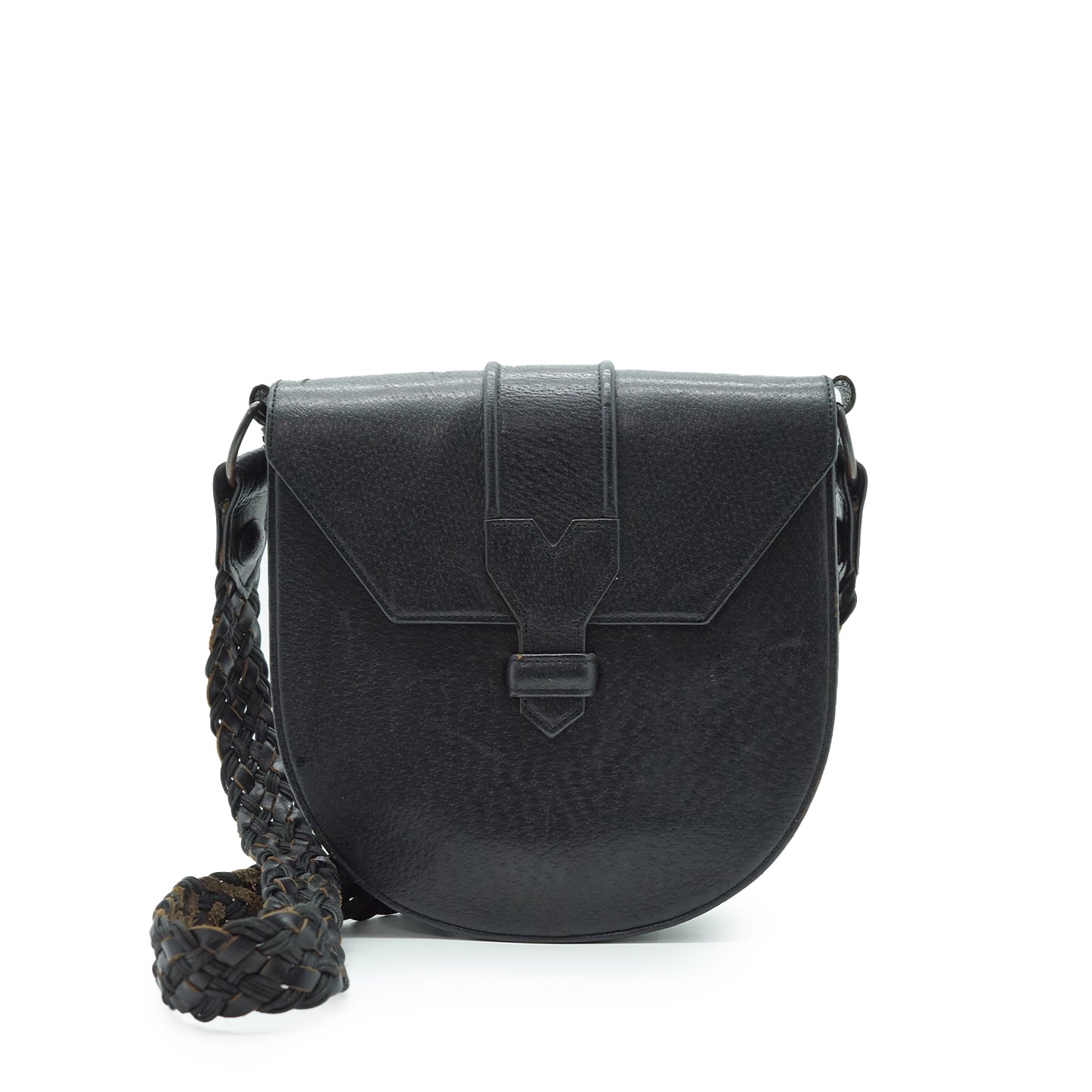 Vintage Y-Detail Rounded Shoulder Bag