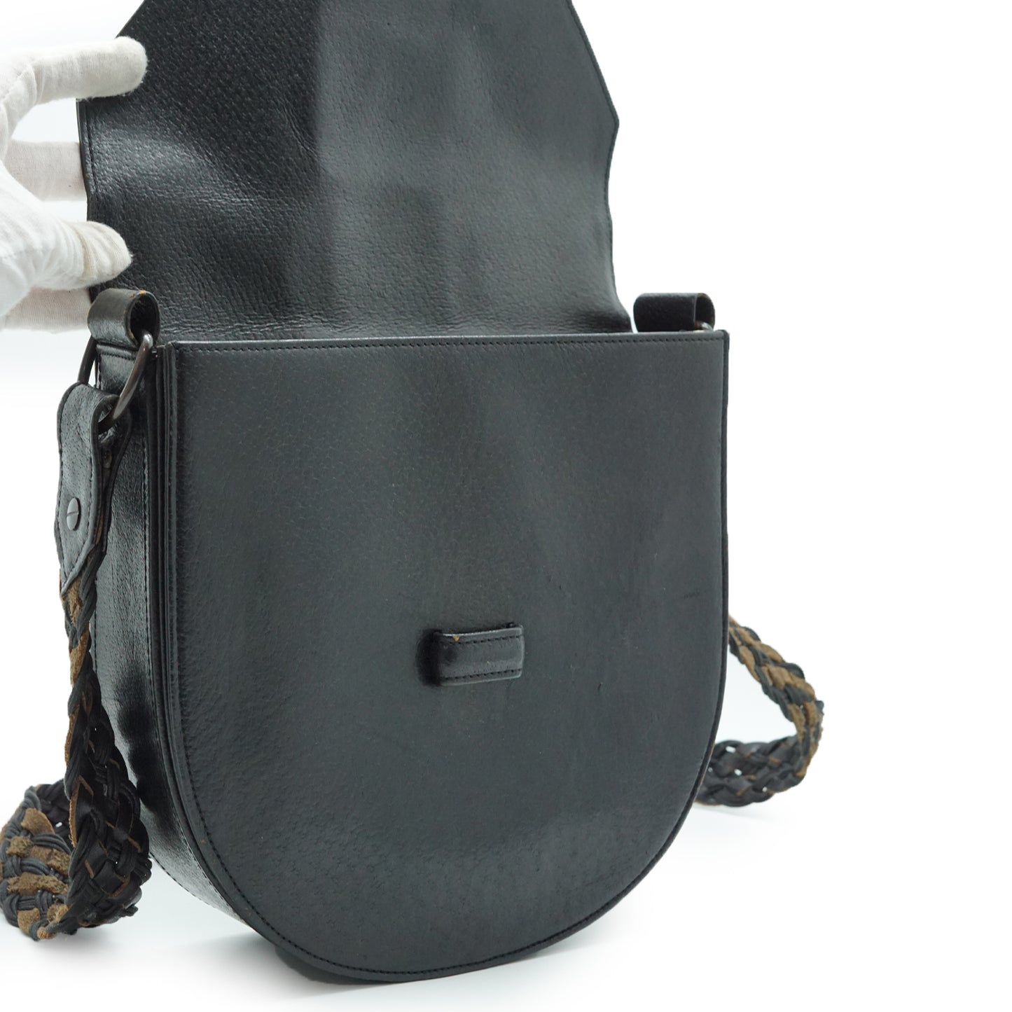 Vintage Y-Detail Rounded Shoulder Bag