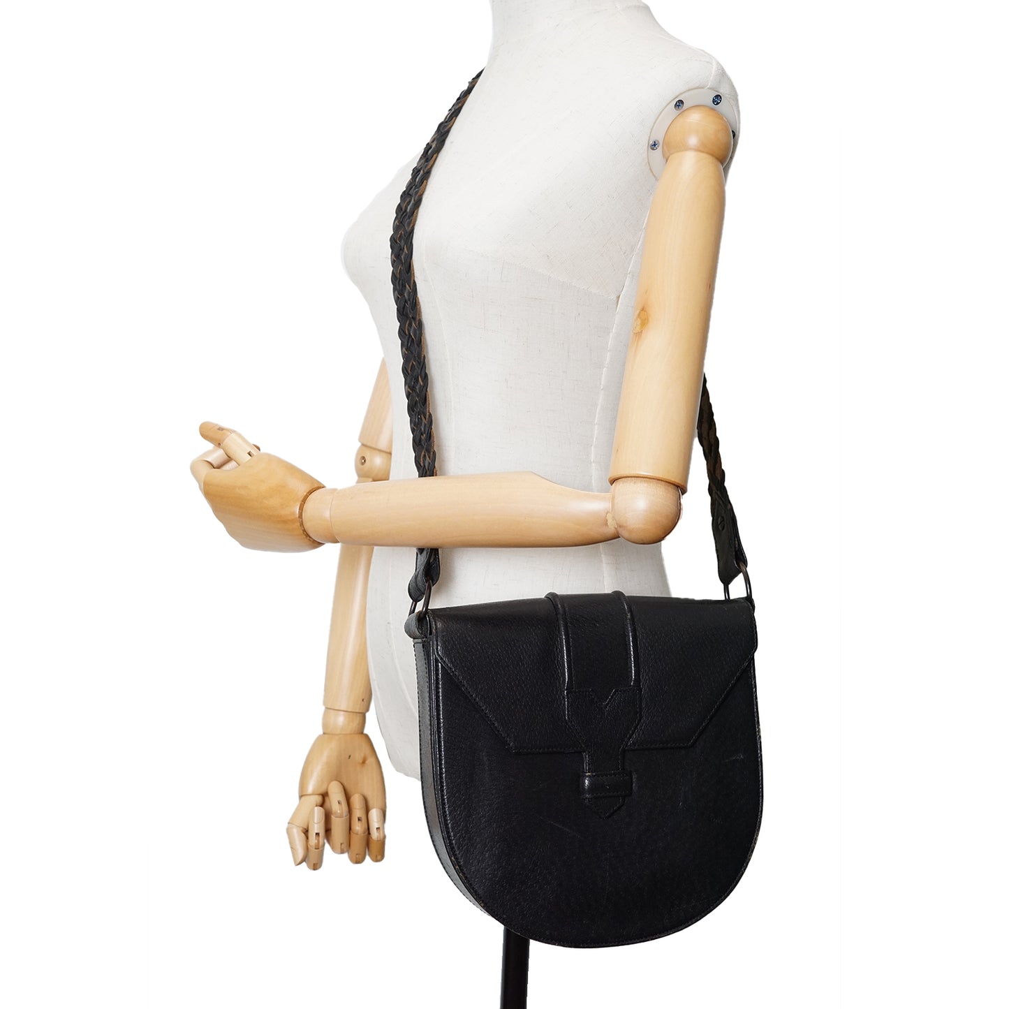 Vintage Y-Detail Rounded Shoulder Bag