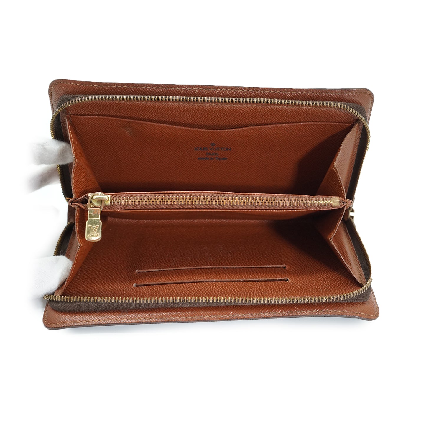 Monogram Porte Monnaie Zip Round Long Wallet