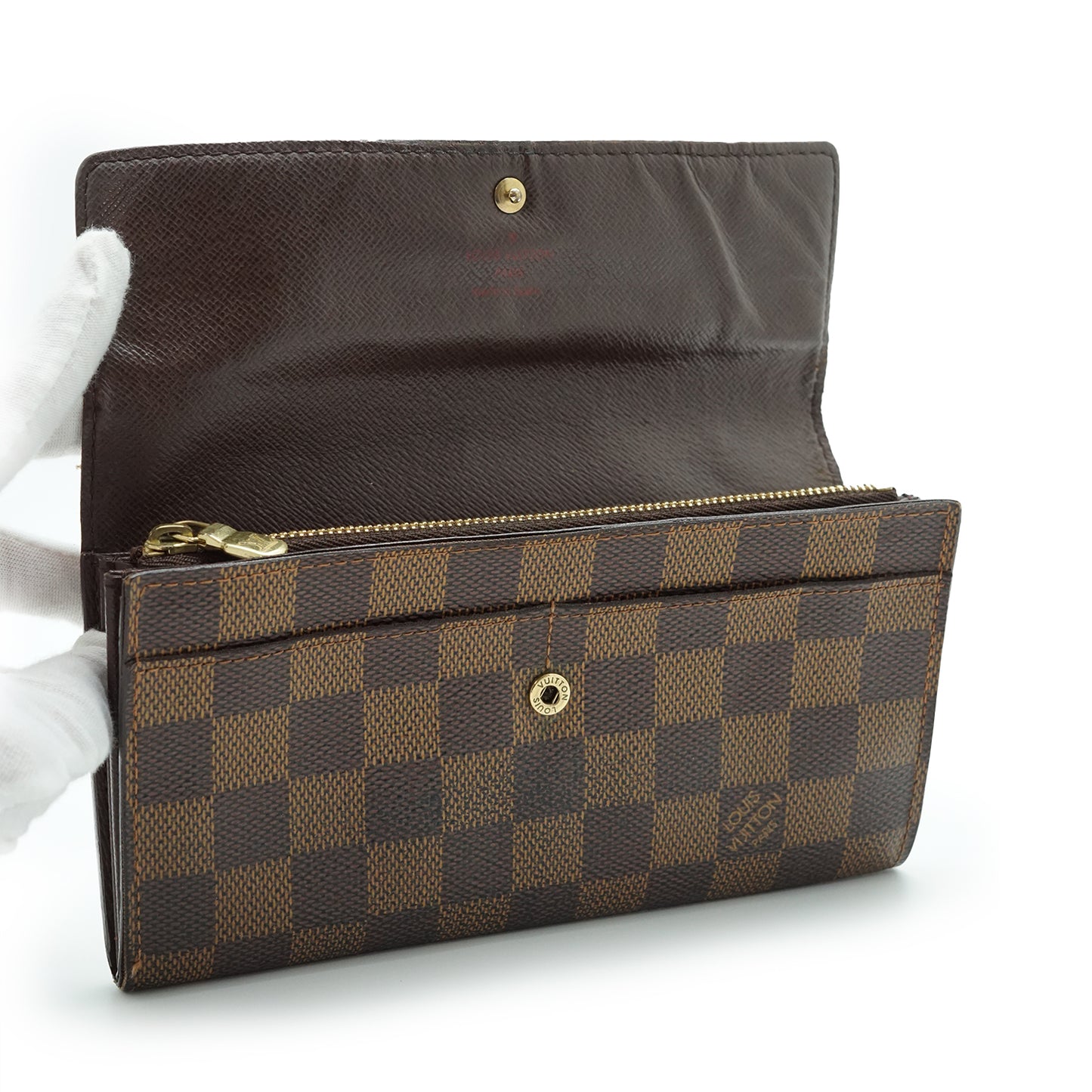 Damier Ebene Porte Monnaie Carte Credit Long Wallet