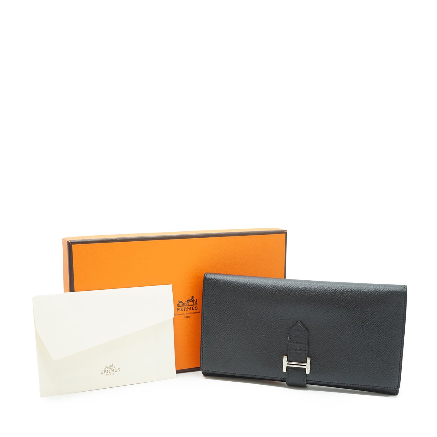 Bearn 2 Plis Epsom Palladium Bifold Long Wallet