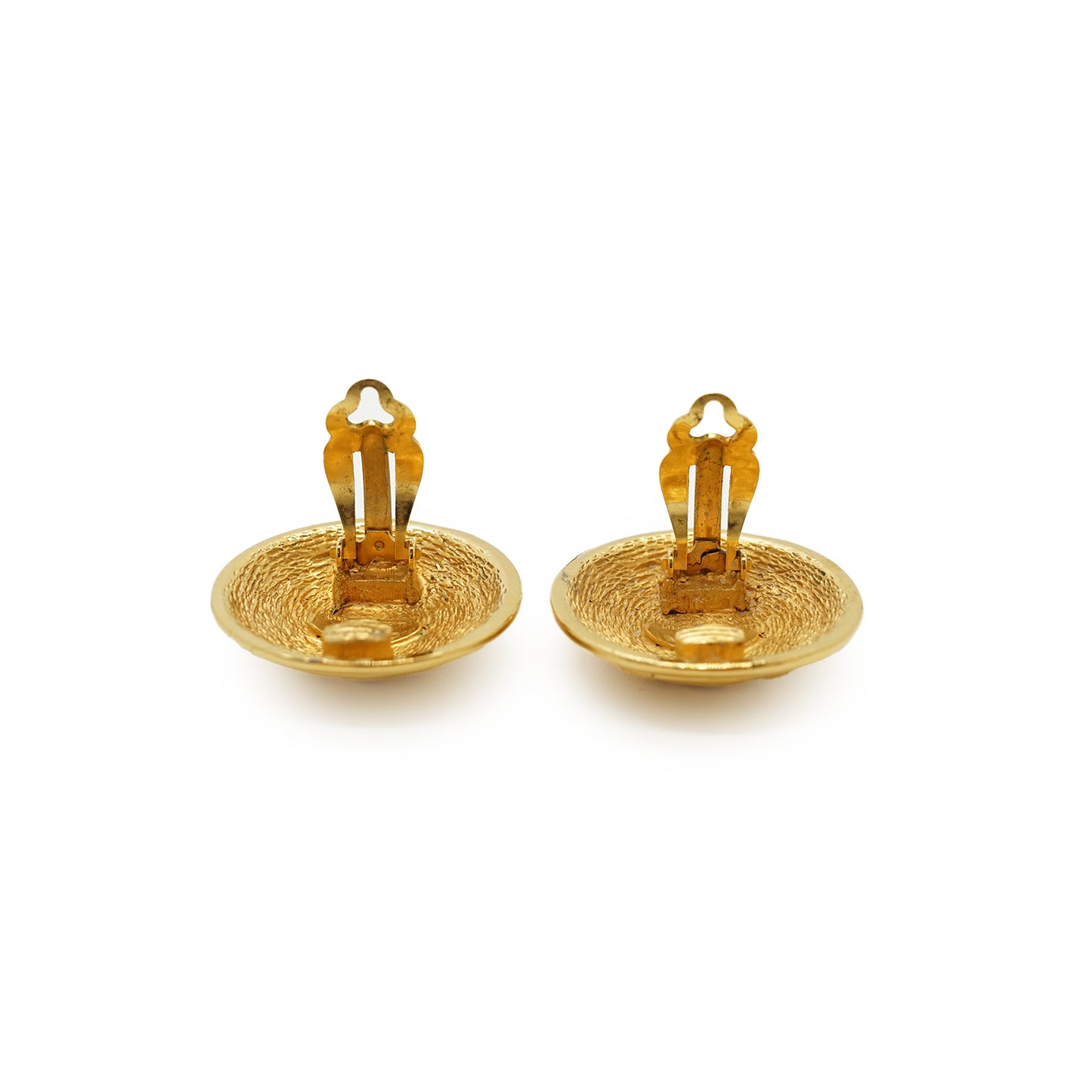 CC Matelasse Button Clip-on Earrings GP