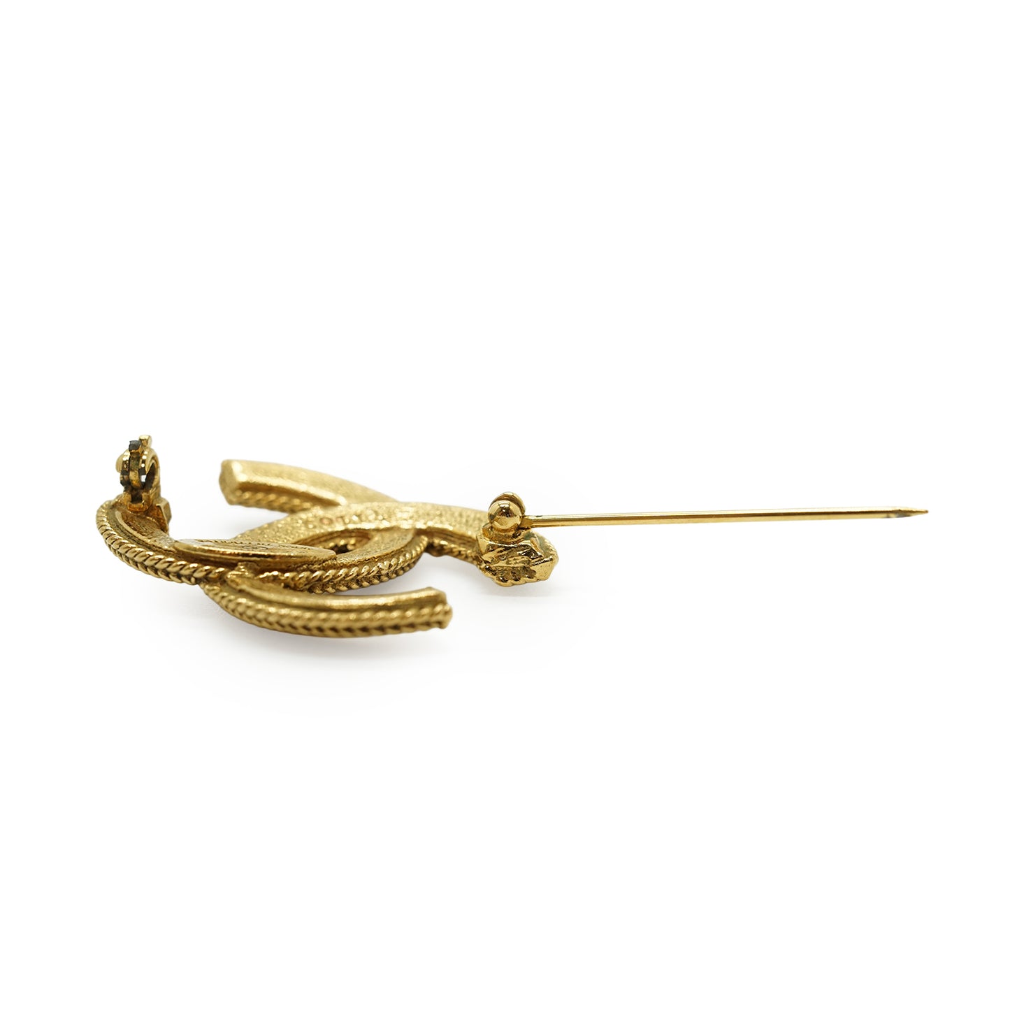 Vintage CC Filigree Rope Brooch Small
