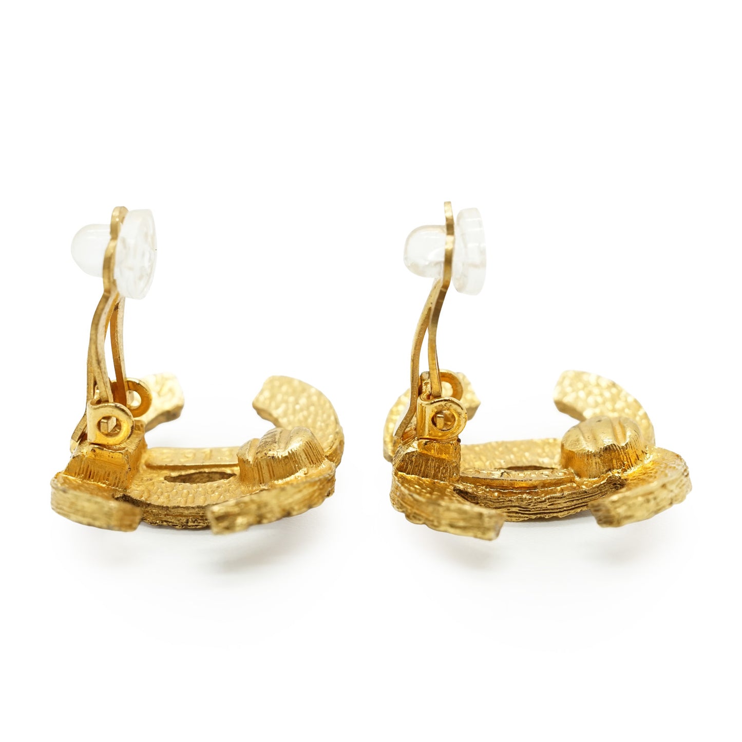 Vintage CC Woven Clip-on Earrings GP