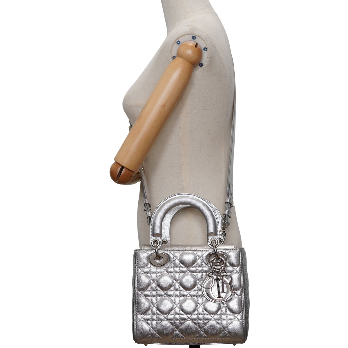 Lady Dior My ABCDior Cannage Metallic Lambskin Small