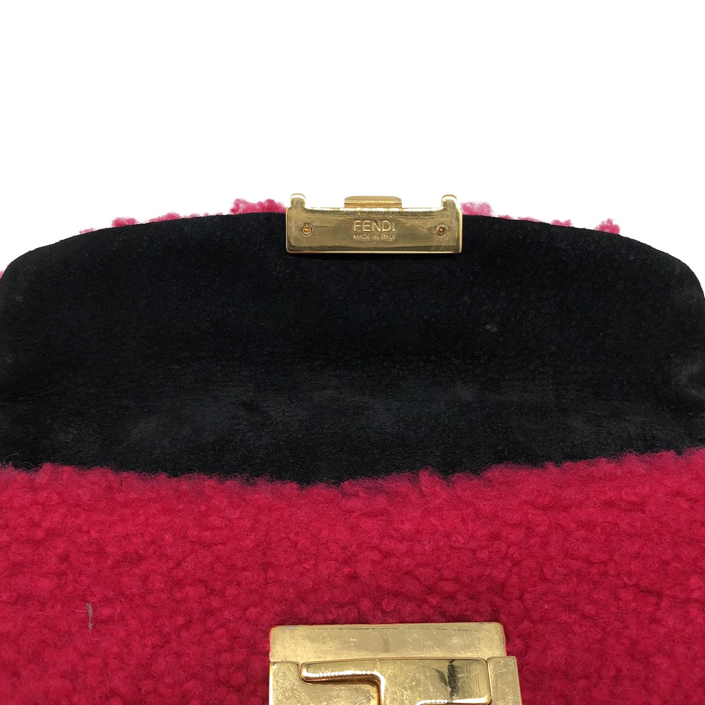 Shearling Nappa Mini Be Baguette Shoulder Bag
