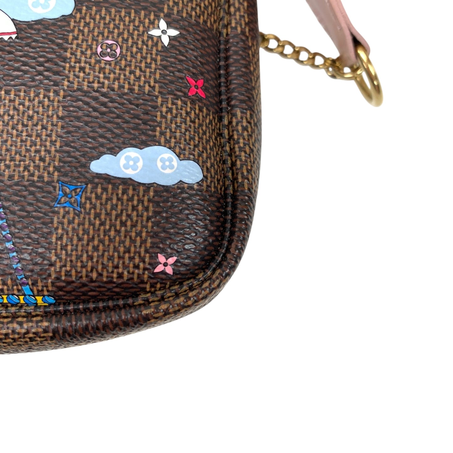 Damier Ebene Illustre Vivienne Mini Chain Pochette Accessoires