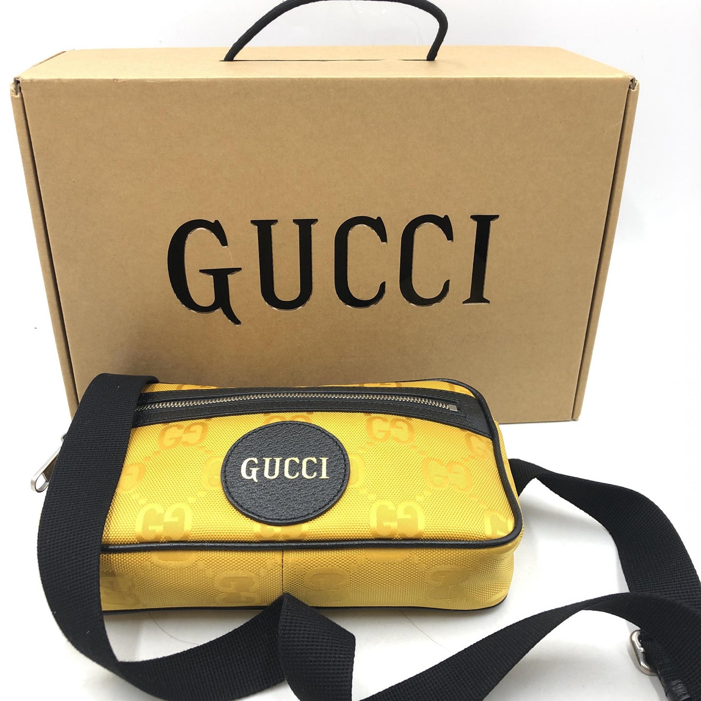 Gucci Econyl Nylon Monogram Off The Grid Belt Bag