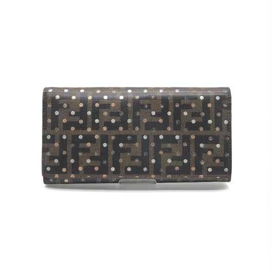 Fendi Zucca FF Logo Printed Continental Wallet