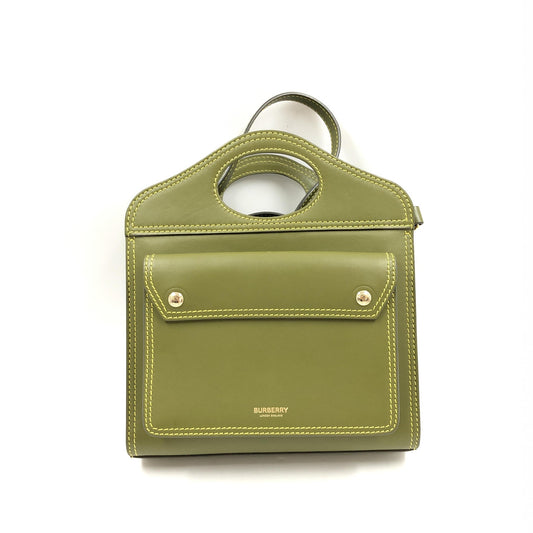 Burberry Green Leather Mini Pocket Bag