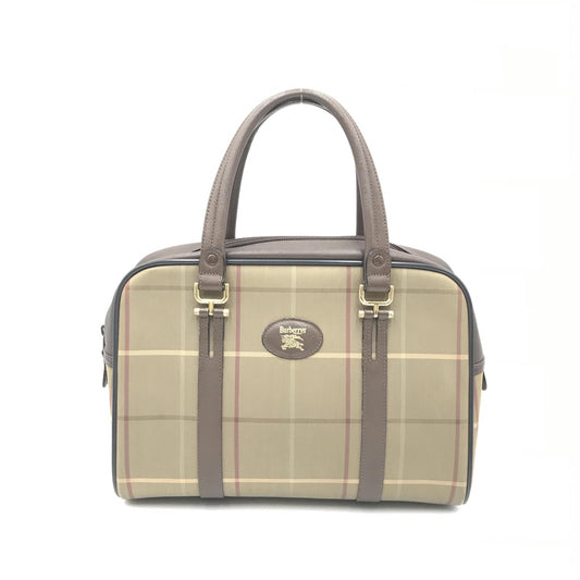 Burberry Vintage Check Canvas Boston Bag