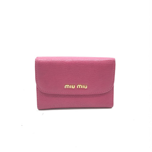 Miu Miu Pink Leather Card Case