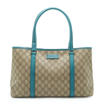 GG Supreme Joy Shoulder Tote Turquoise Leather (Model Number 114595 B18)