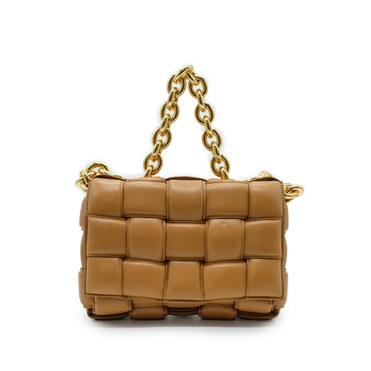 Padded Cassette Chain Shoulder Bag