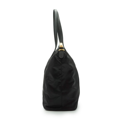Tessuto Nylon + Saffin Leather tote bag