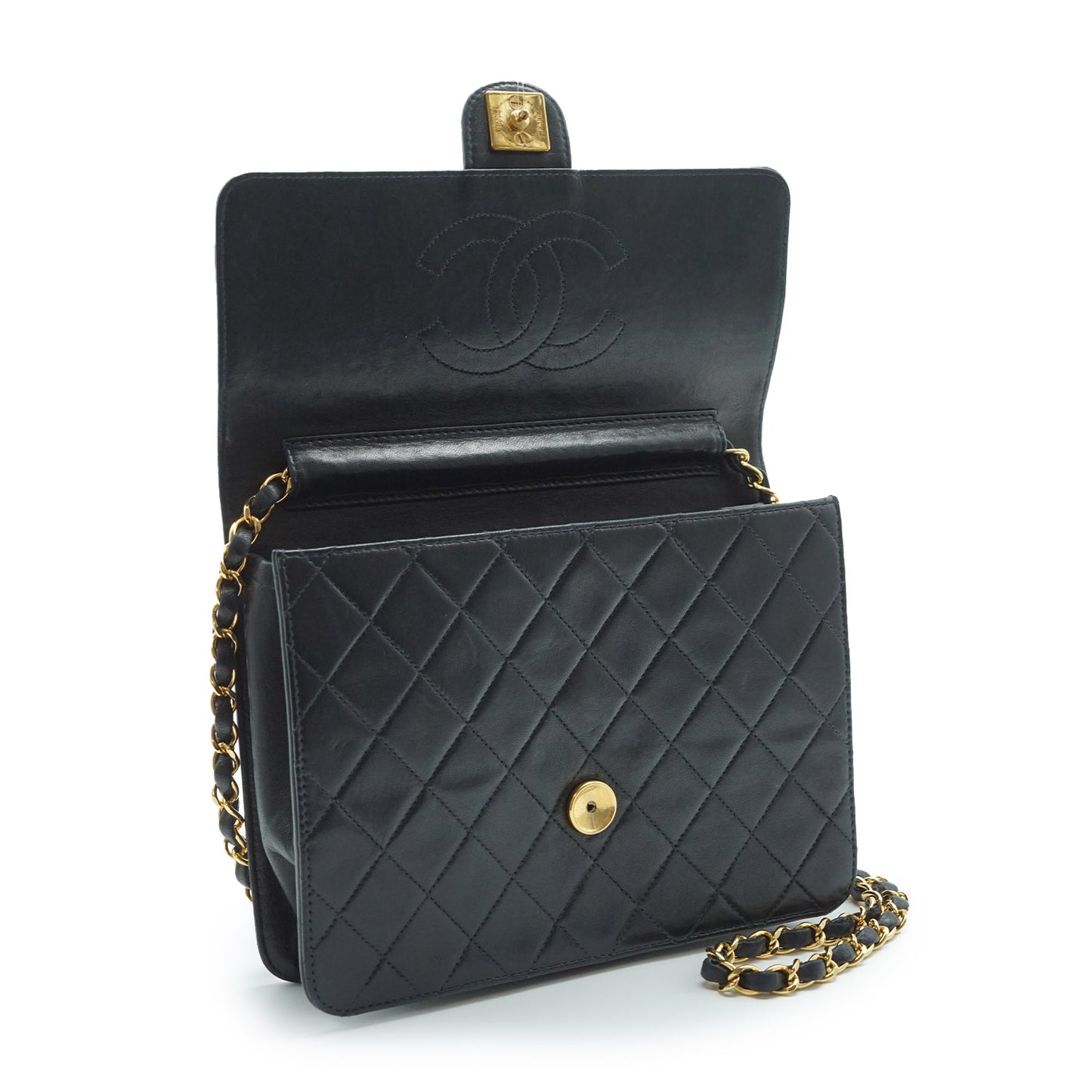 Lambskin Matelasse Flap Chain Shoulder Bag