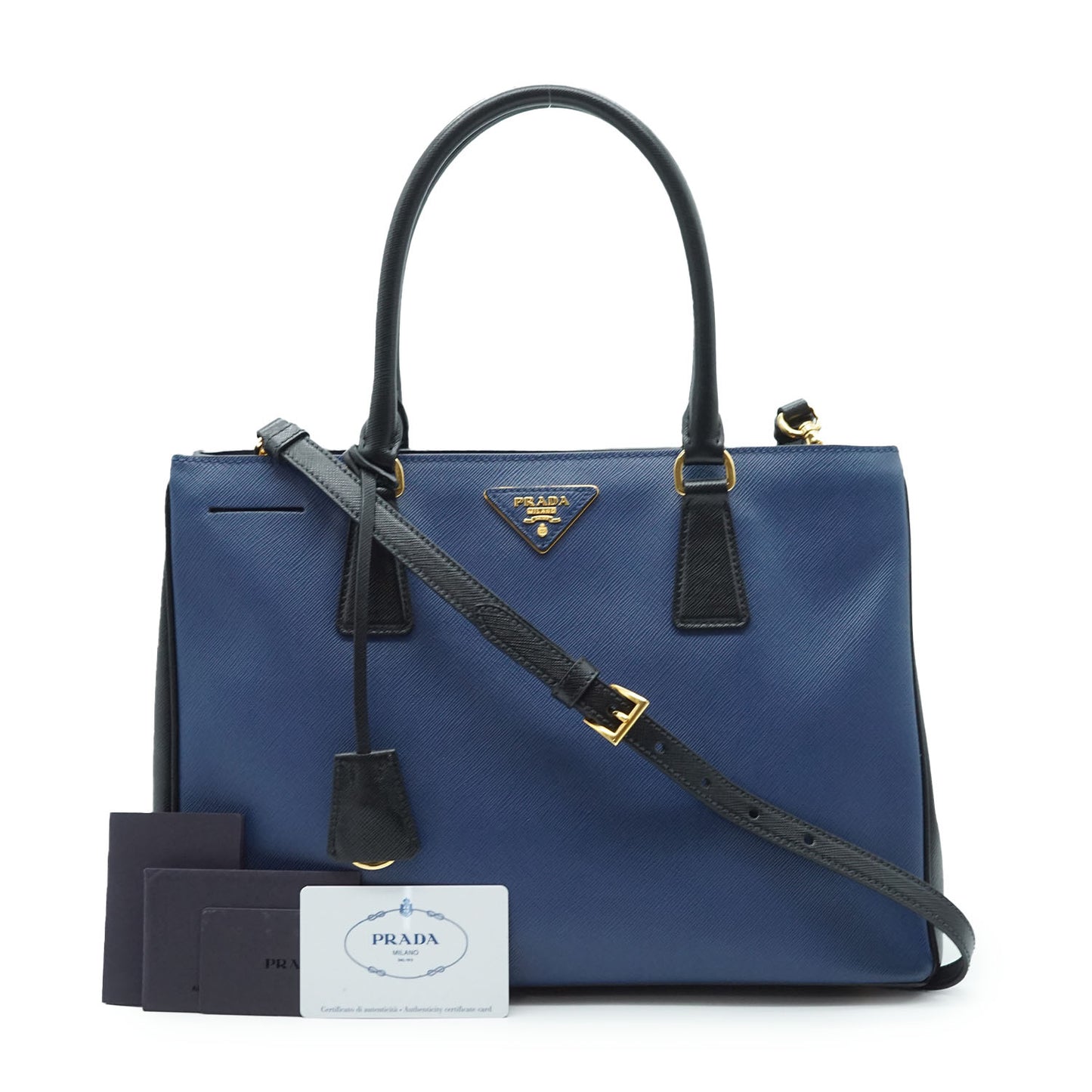 Saffiano Leather Galleria Bicolor Tote Bag