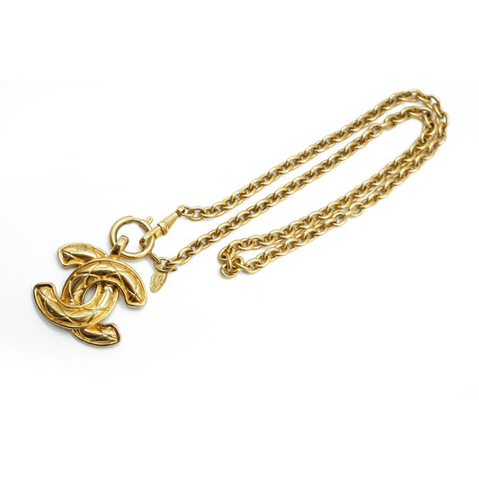 Matelasse Coco Mark Chain Necklace Gold